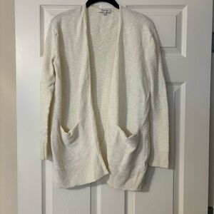 Madewell Summer Ryder Cardigan Sweater in Stripe, Cream size XS